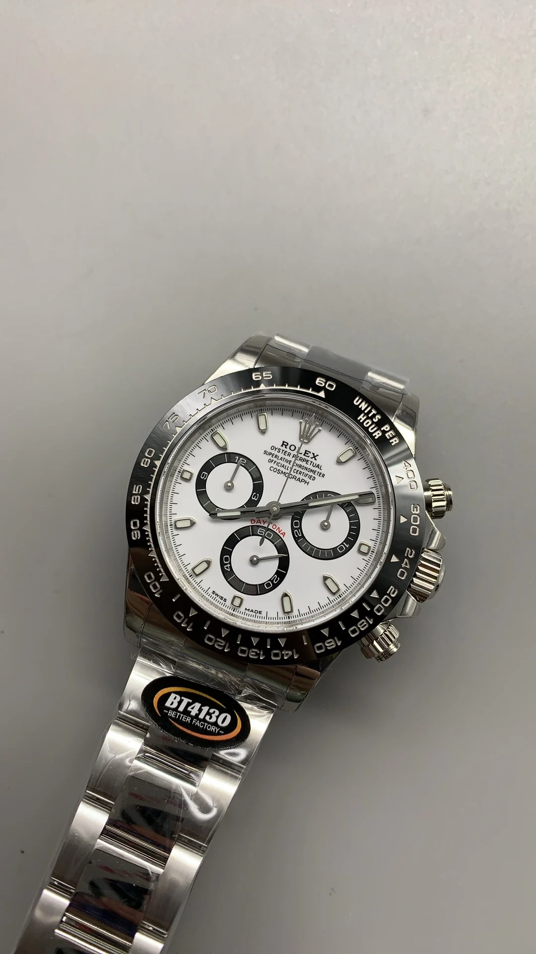 Rolex Daytona Panda — photographed off the sweep