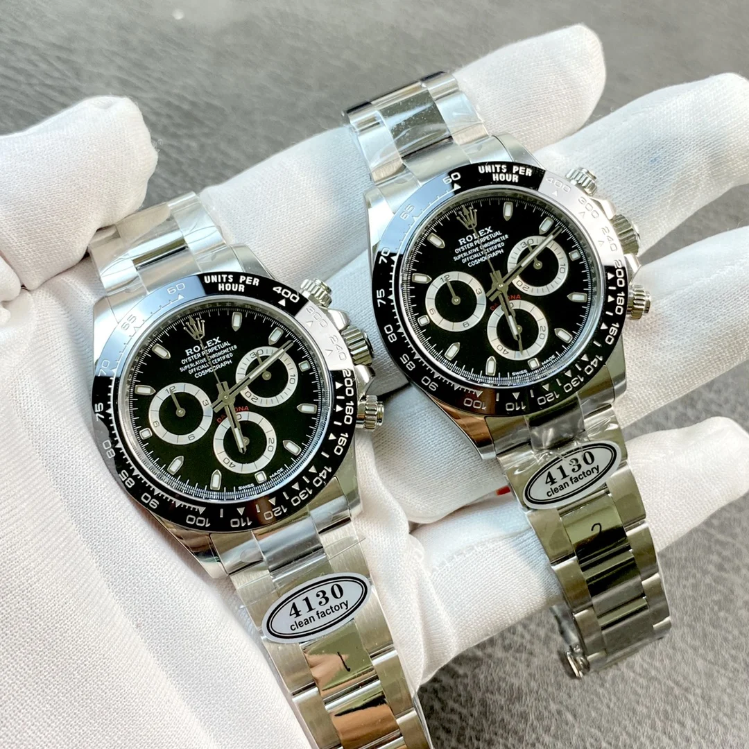 Rolex Daytona Panda Ceramic Black Dial 40mm — photographed off the sweep