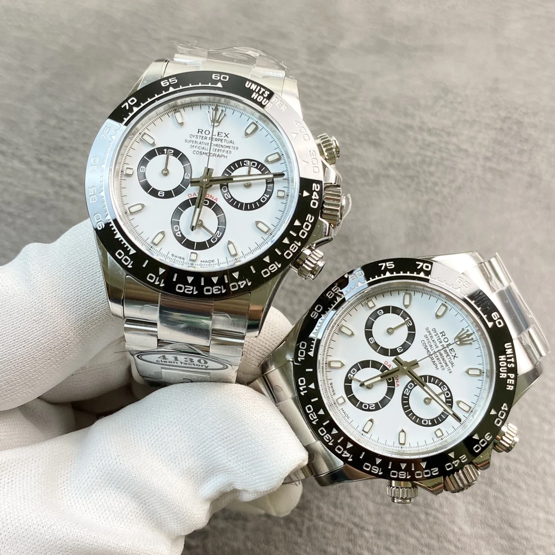Rolex Daytona Panda Ceramic Black Dial 40mm — photographed off the sweep