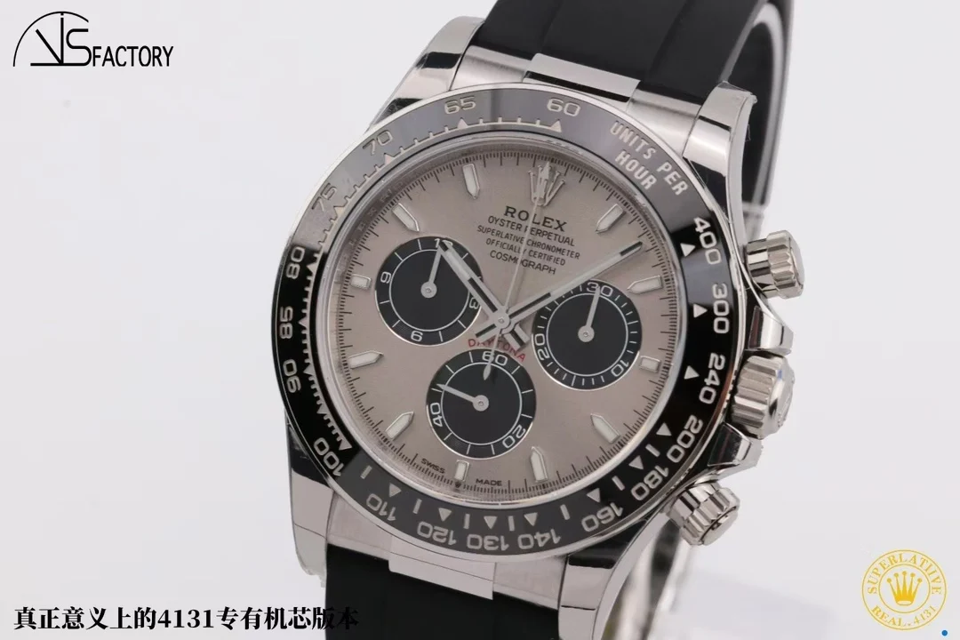 Rolex Daytona Panda Grey Dial — photographed off the sweep