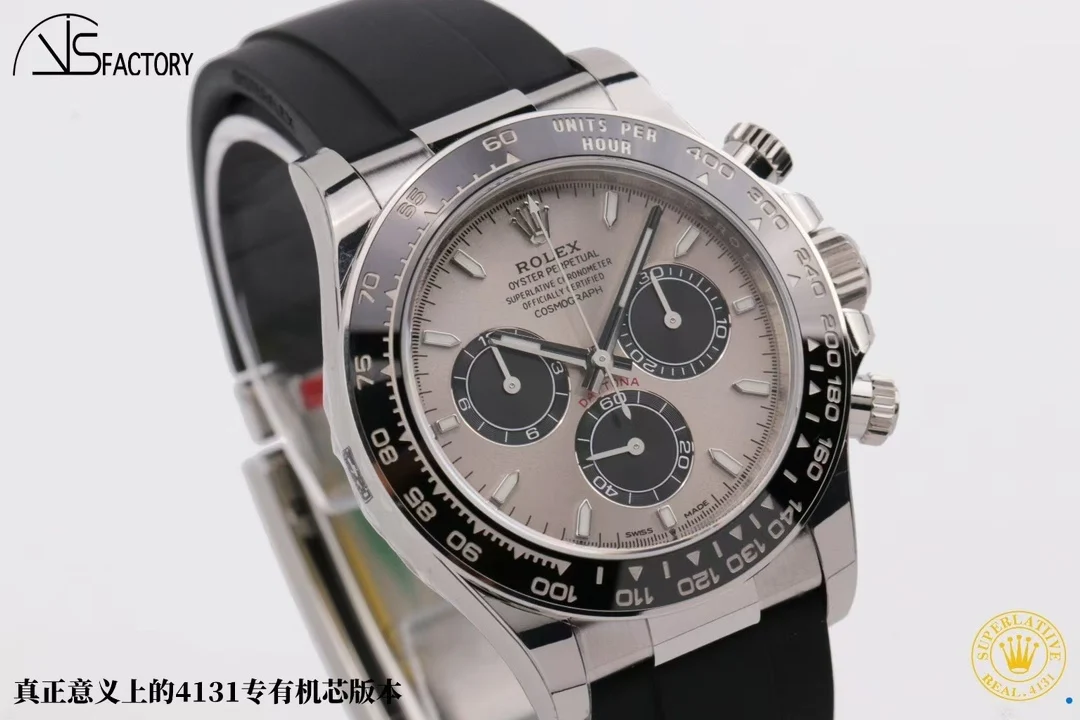 Rolex Daytona Panda Grey Dial — photographed off the sweep