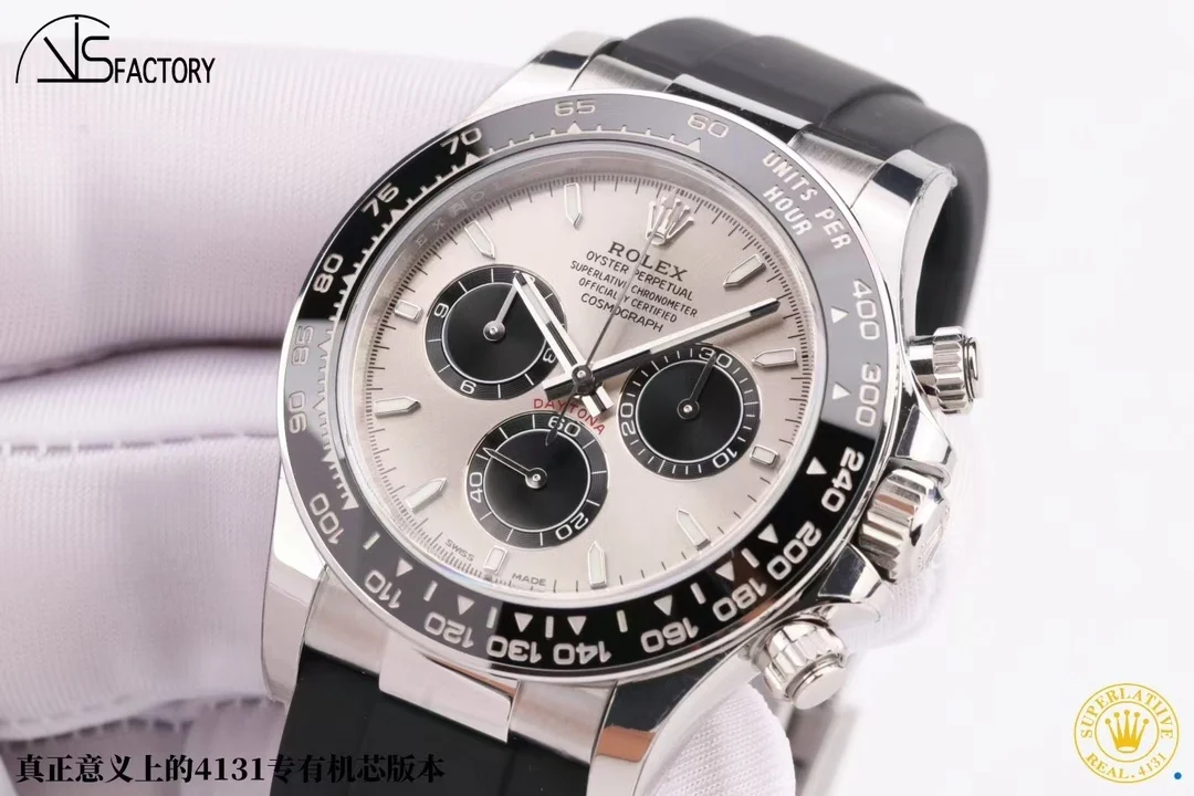 Rolex Daytona Panda Grey Dial — photographed off the sweep