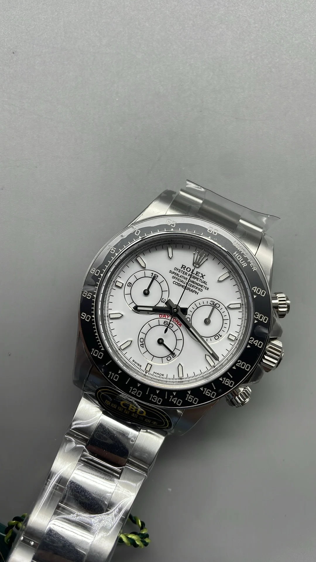 Rolex Daytona Panda — photographed off the sweep