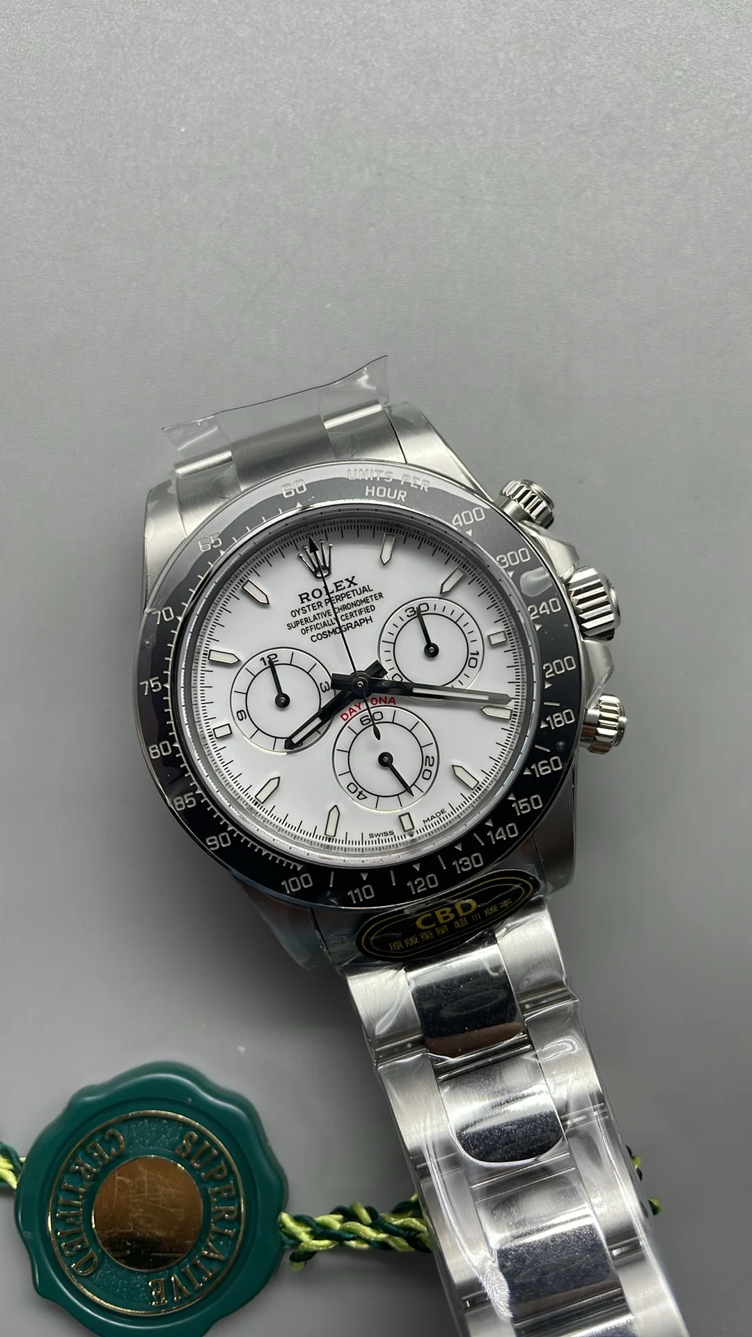 Rolex Daytona Panda — photographed off the sweep