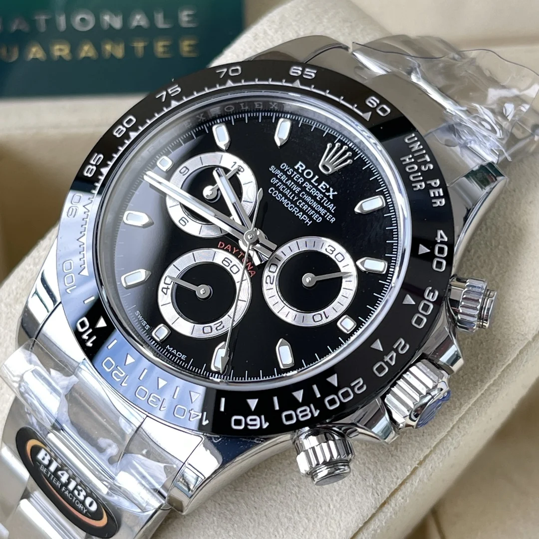 Rolex Daytona Platinum Black Dial 116500 40mm — photographed off the sweep
