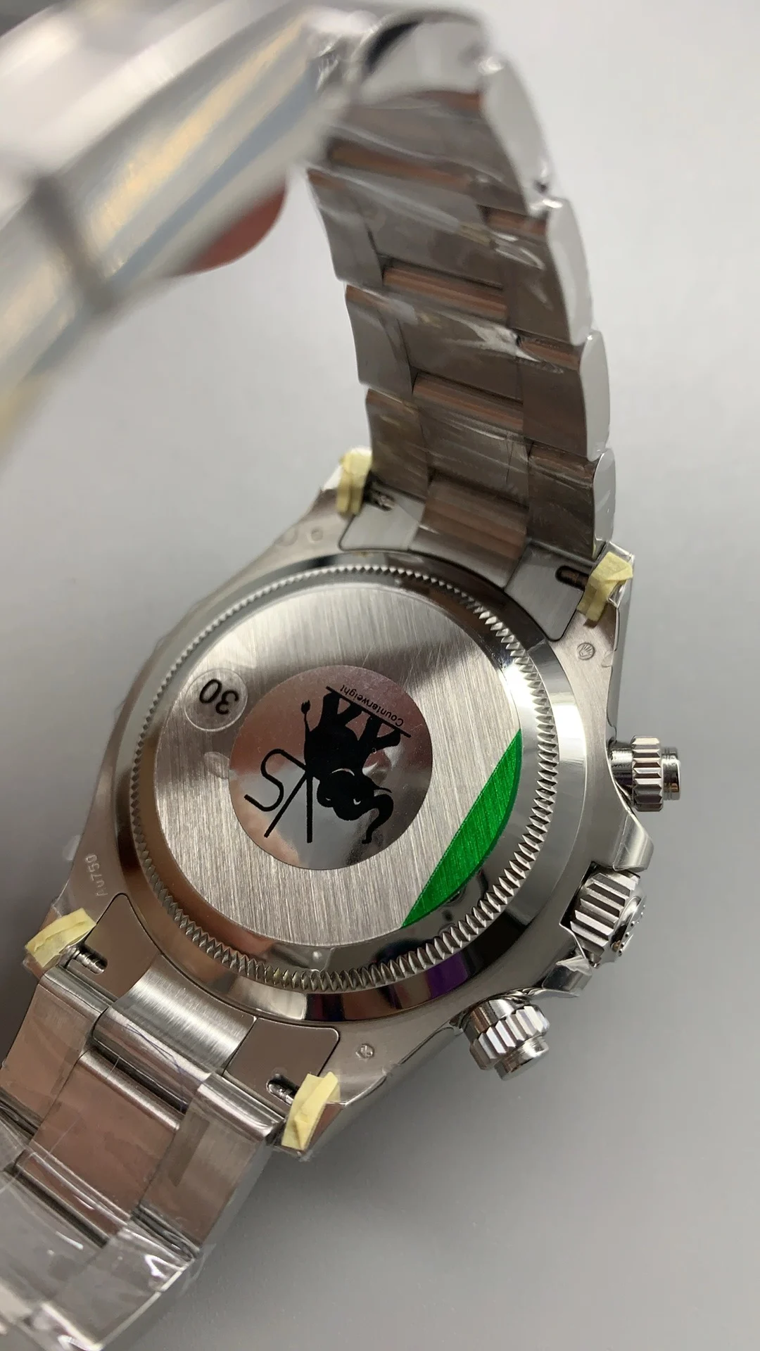 Rolex Daytona Platinum Black Dial — photographed off the sweep
