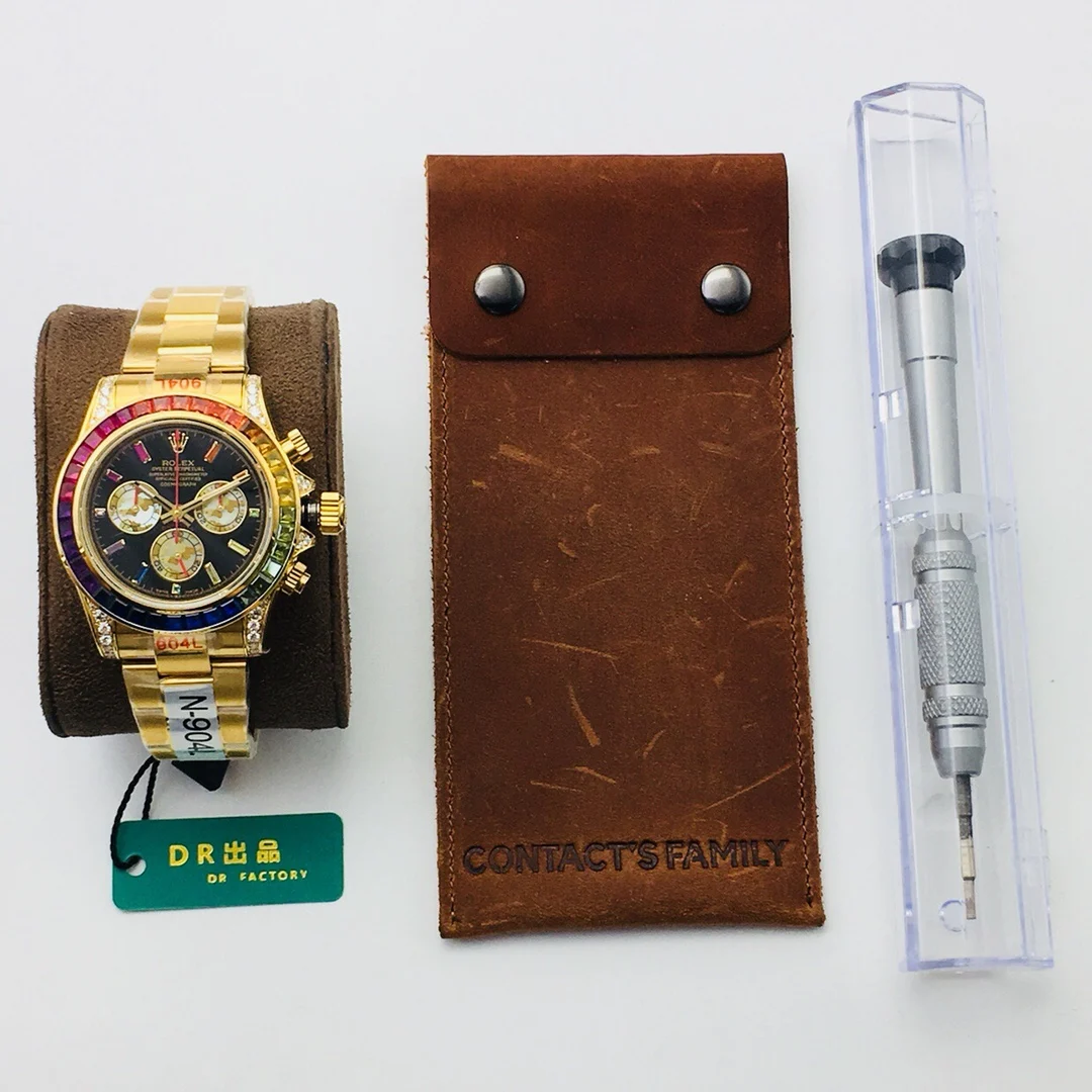 Rolex Daytona Rainbow Steel Green Dial Diamond-Set — photographed off the sweep