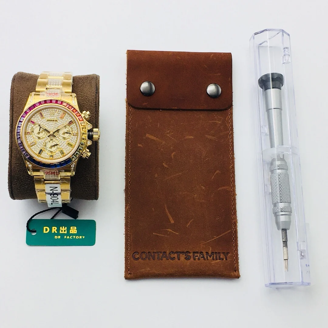 Rolex Daytona Rainbow Steel Green Dial Diamond-Set — photographed off the sweep