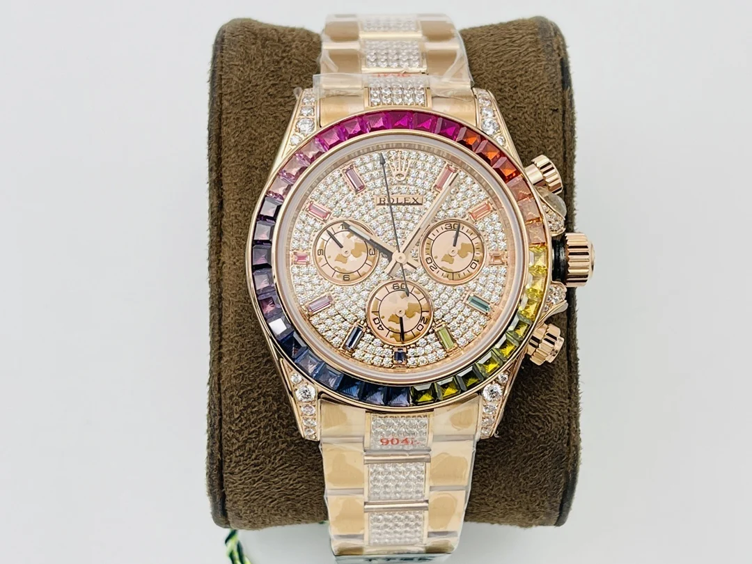 Rolex Daytona Rainbow — photographed off the sweep