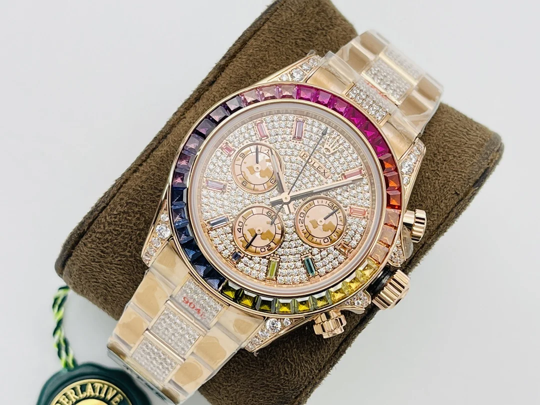 Rolex Daytona Rainbow — photographed off the sweep