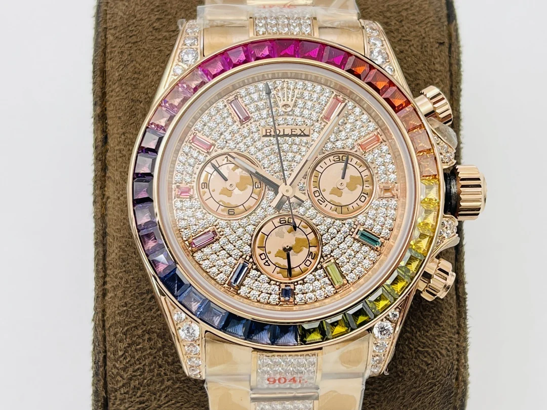 Rolex Daytona Rainbow — photographed off the sweep