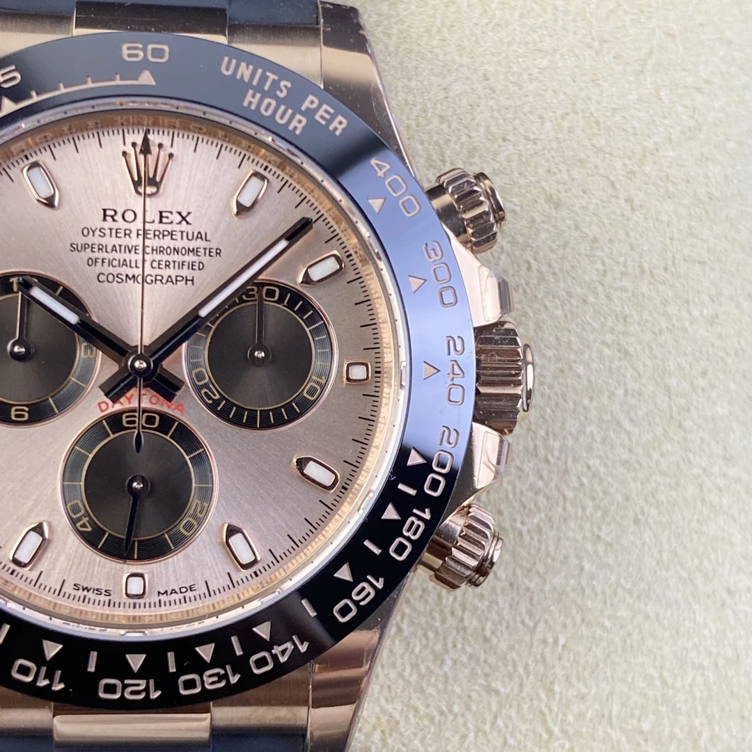 Rolex Daytona Rose Gold — photographed off the sweep
