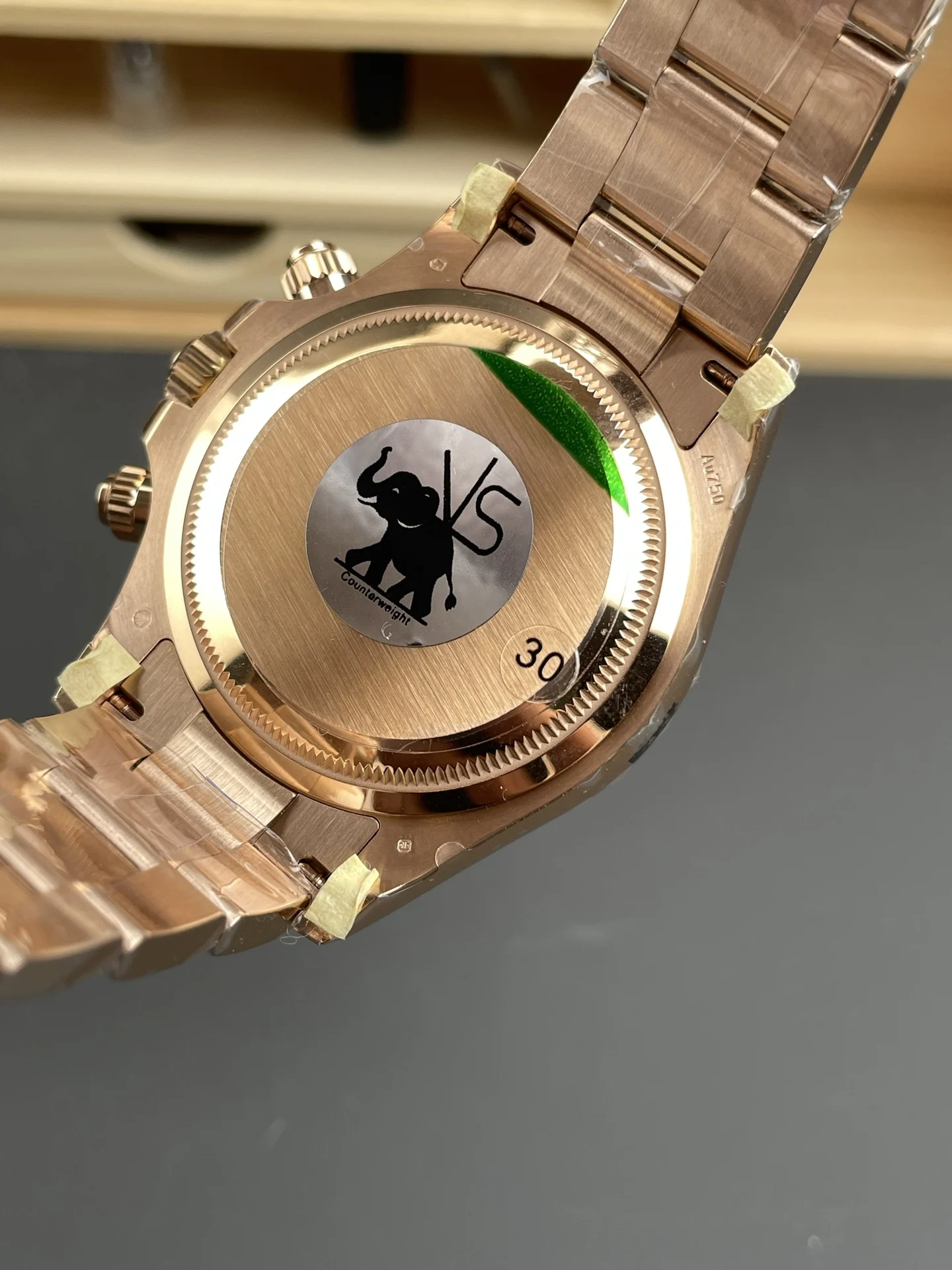 Rolex Daytona Rose Gold 40mm — photographed off the sweep