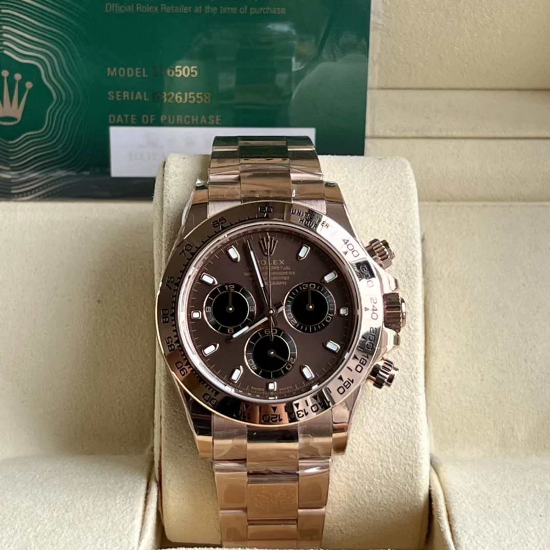 Rolex Daytona Rose Gold — photographed off the sweep