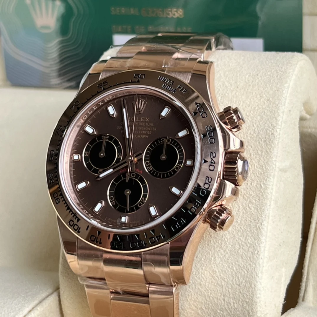 Rolex Daytona Rose Gold — photographed off the sweep