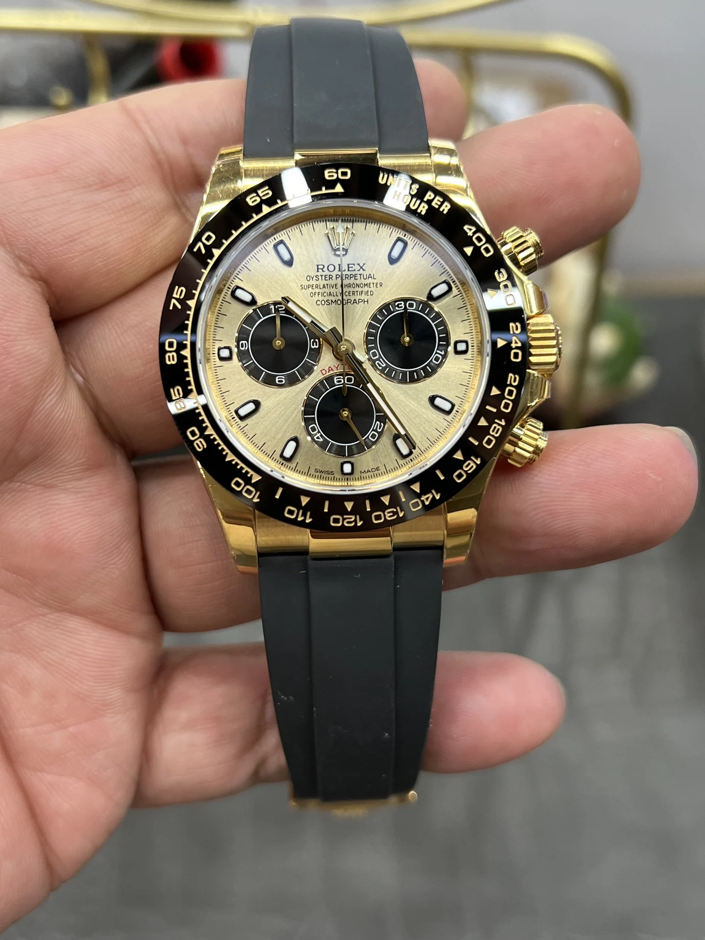 Rolex Daytona Shawn Yue 40mm — photographed off the sweep