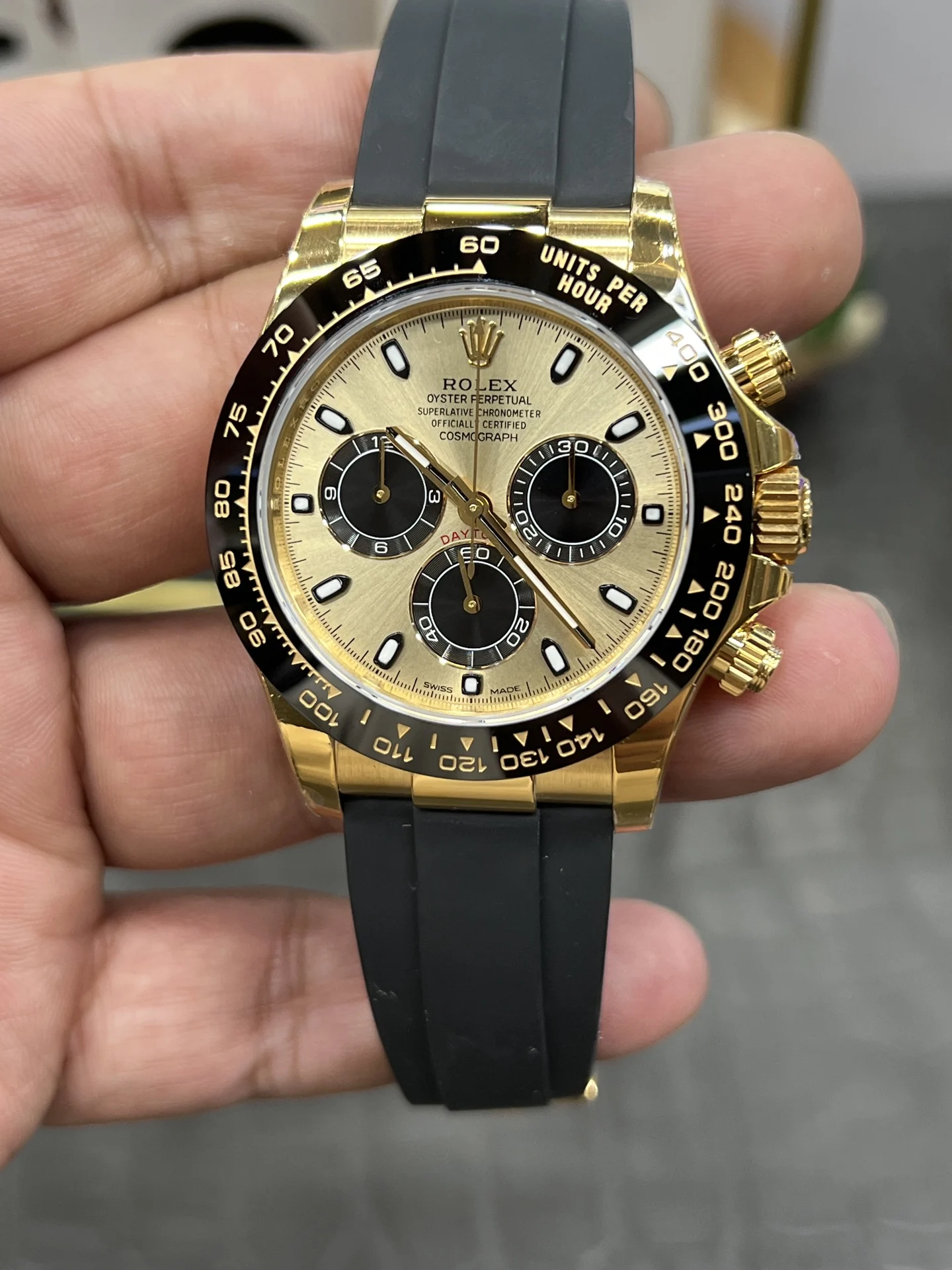 Rolex Daytona Shawn Yue 40mm — photographed off the sweep