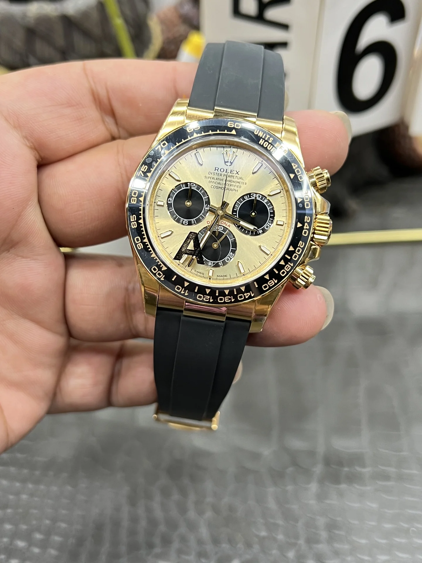 Rolex Daytona Shawn Yue 40mm — photographed off the sweep
