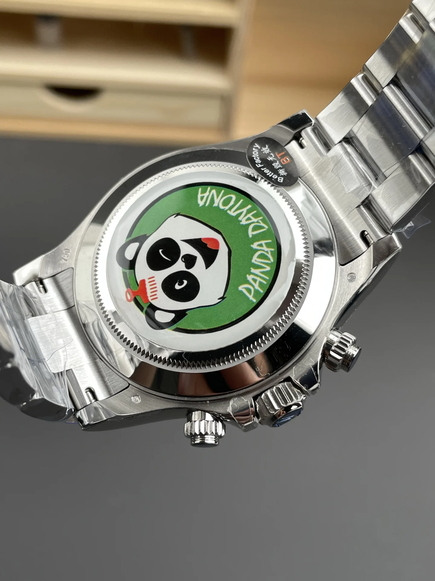 Rolex Daytona Steel Black Dial 40mm — photographed off the sweep