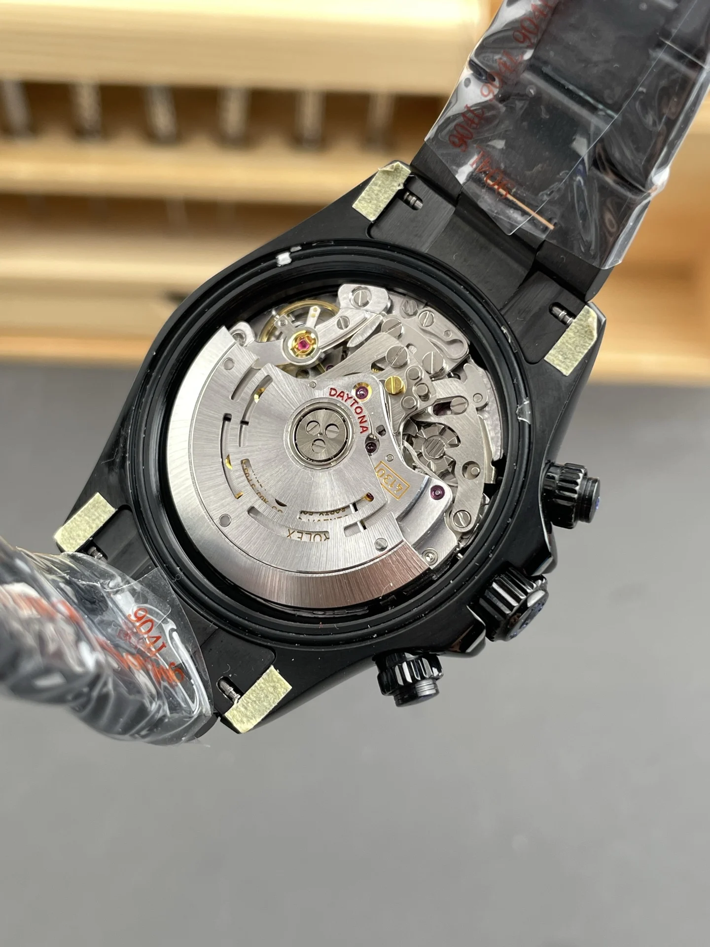 Rolex Daytona Steel Black Dial 40mm — photographed off the sweep