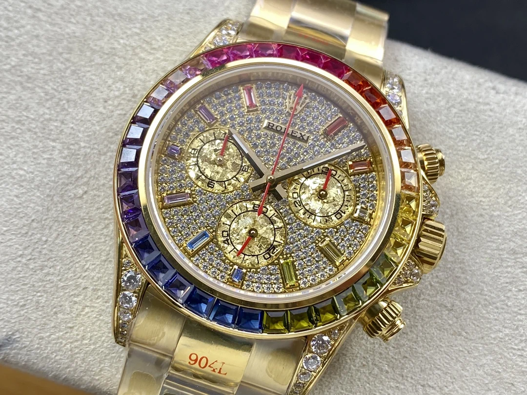Rolex Daytona Steel Diamond-Set — photographed off the sweep