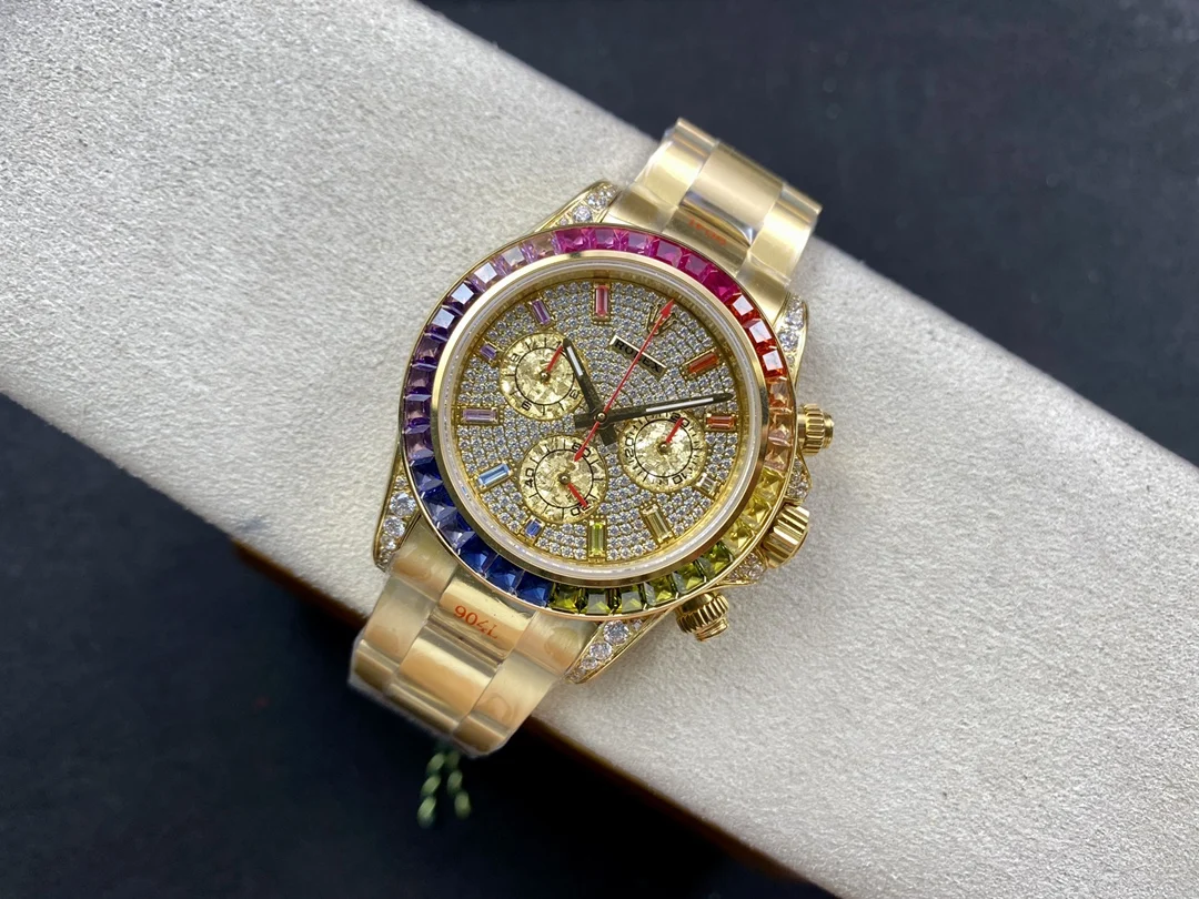 Rolex Daytona Steel Diamond-Set — photographed off the sweep