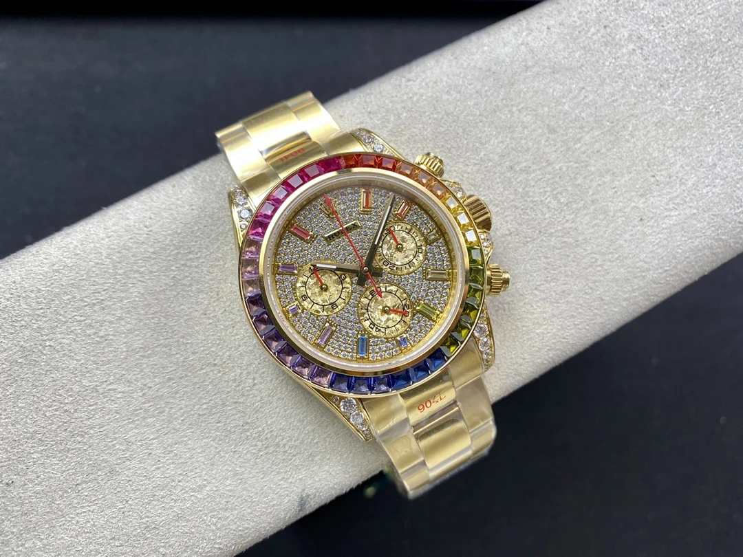 Rolex Daytona Steel Diamond-Set — photographed off the sweep