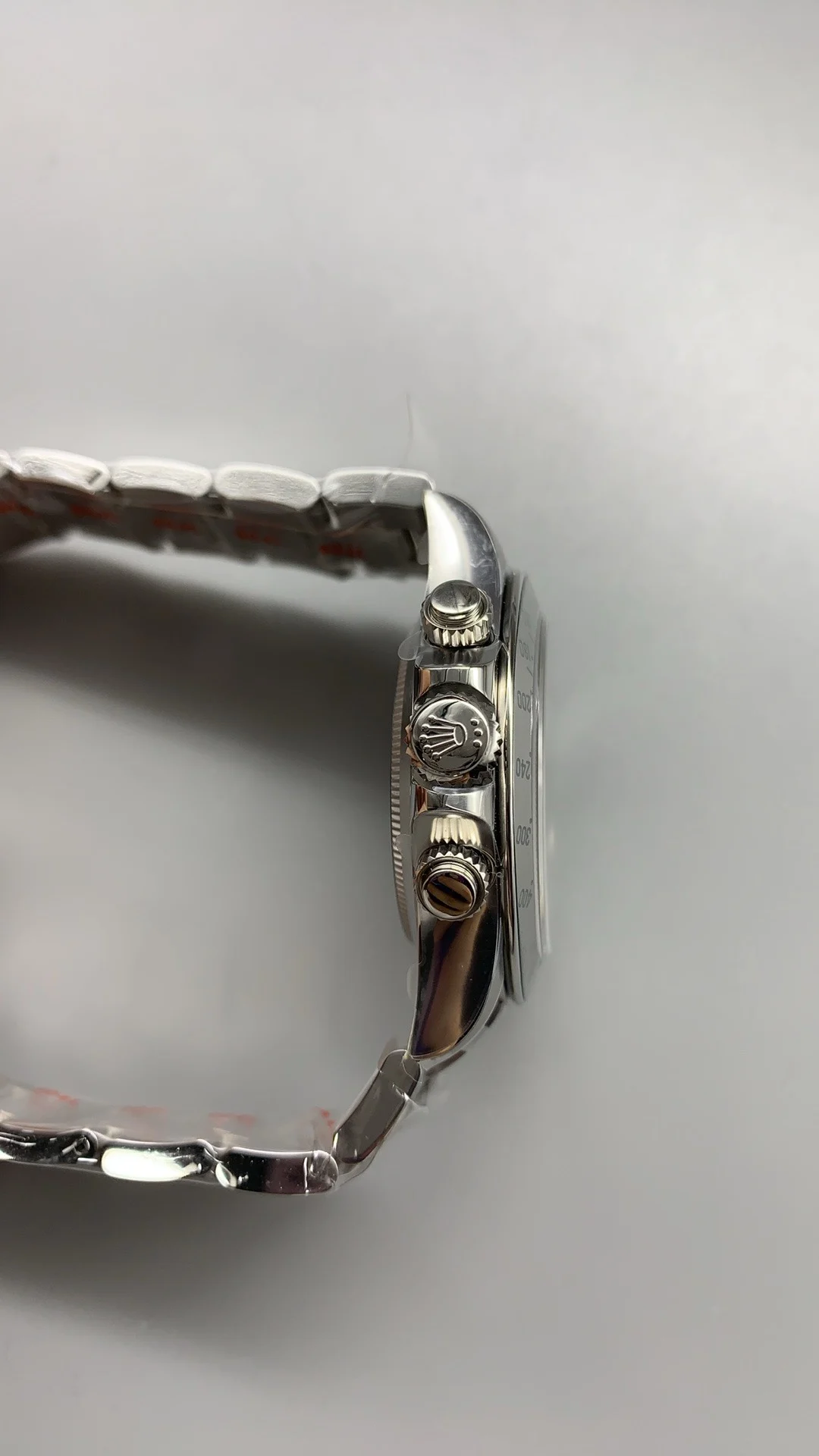 Rolex Daytona Steel White Dial — photographed off the sweep