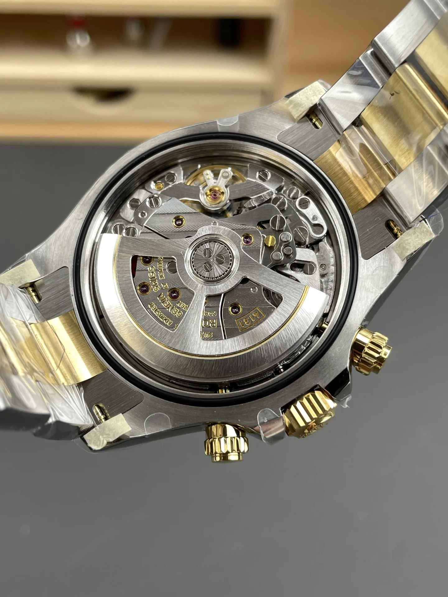 Rolex Daytona Two-Tone Diamond-Set 40mm — photographed off the sweep