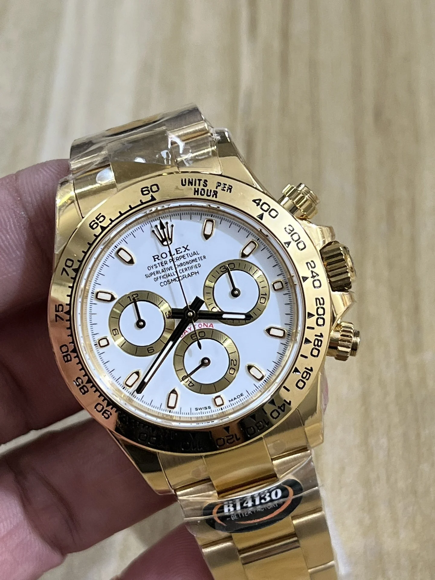 Rolex Daytona White Dial — photographed off the sweep