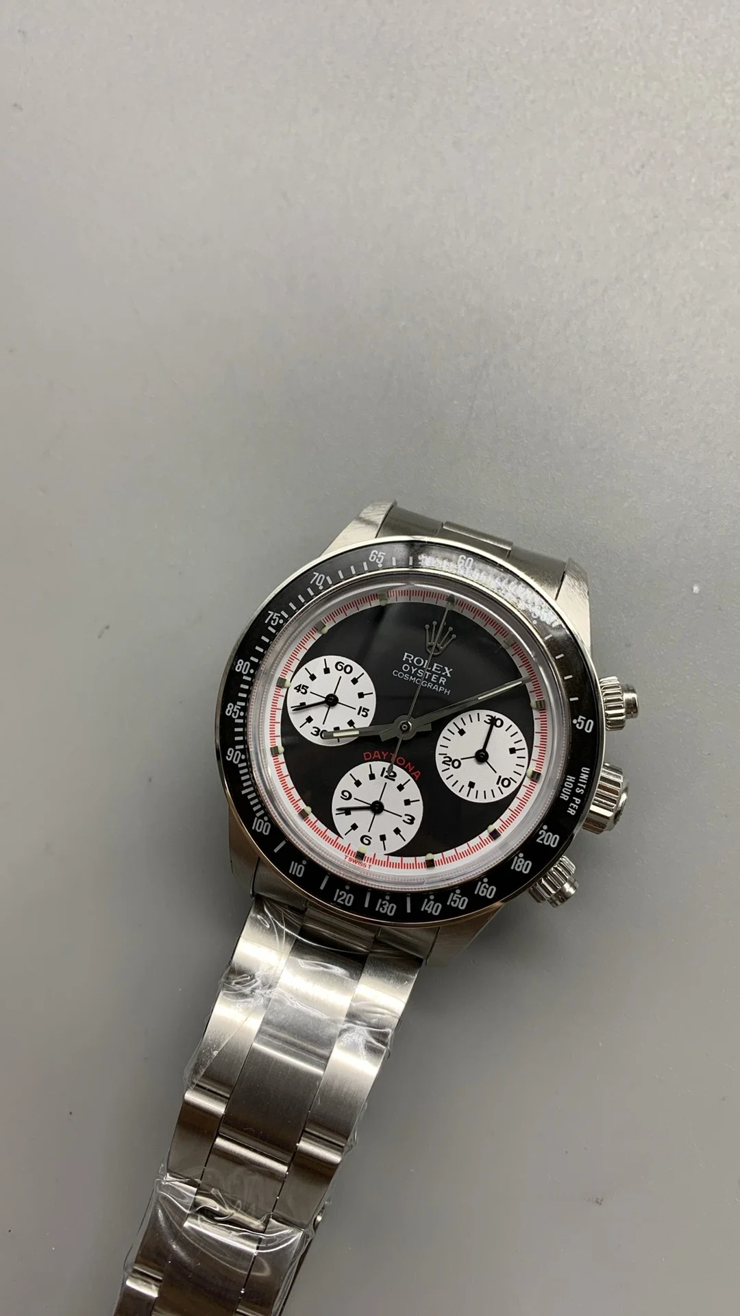 Rolex Daytona — photographed off the sweep