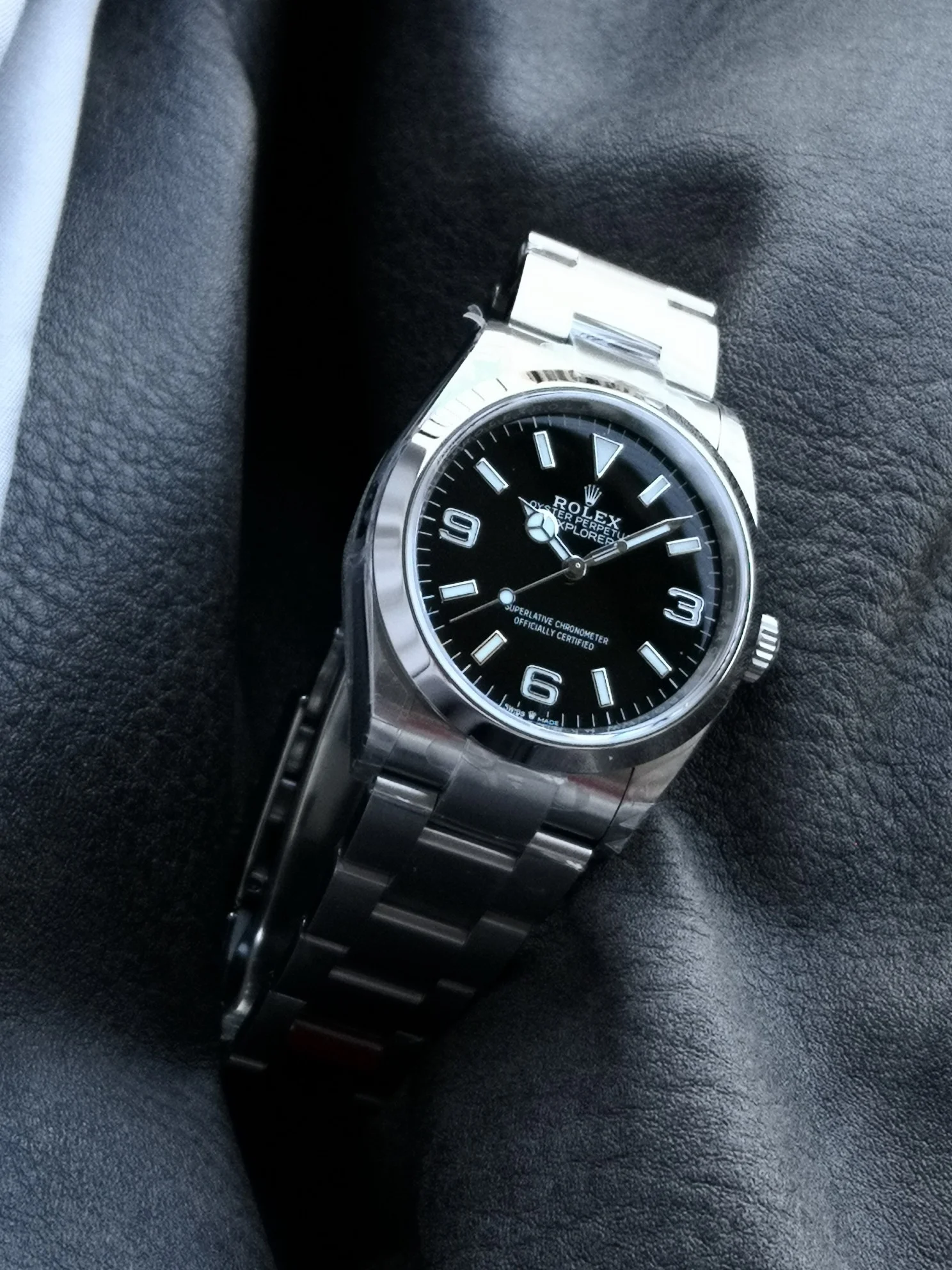 Rolex Explorer 124273 — photographed off the sweep