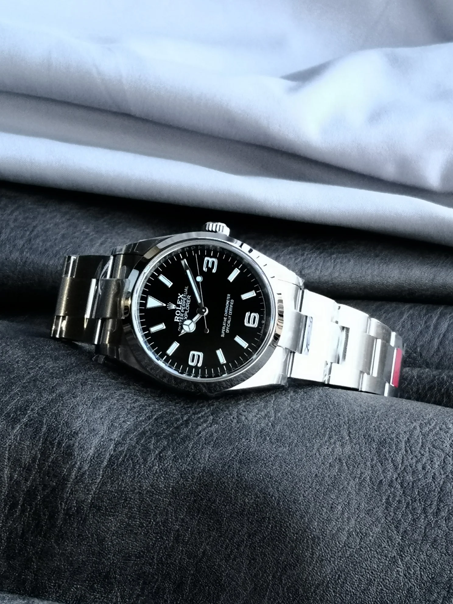 Rolex Explorer 124273 — photographed off the sweep