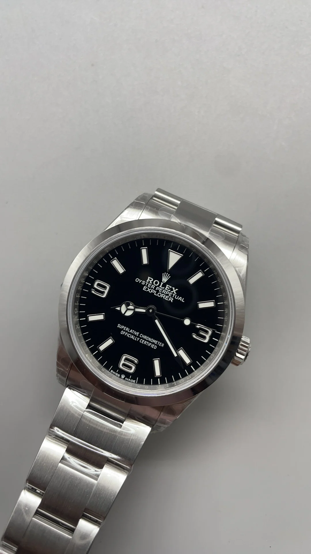 Rolex Explorer 36mm — photographed off the sweep