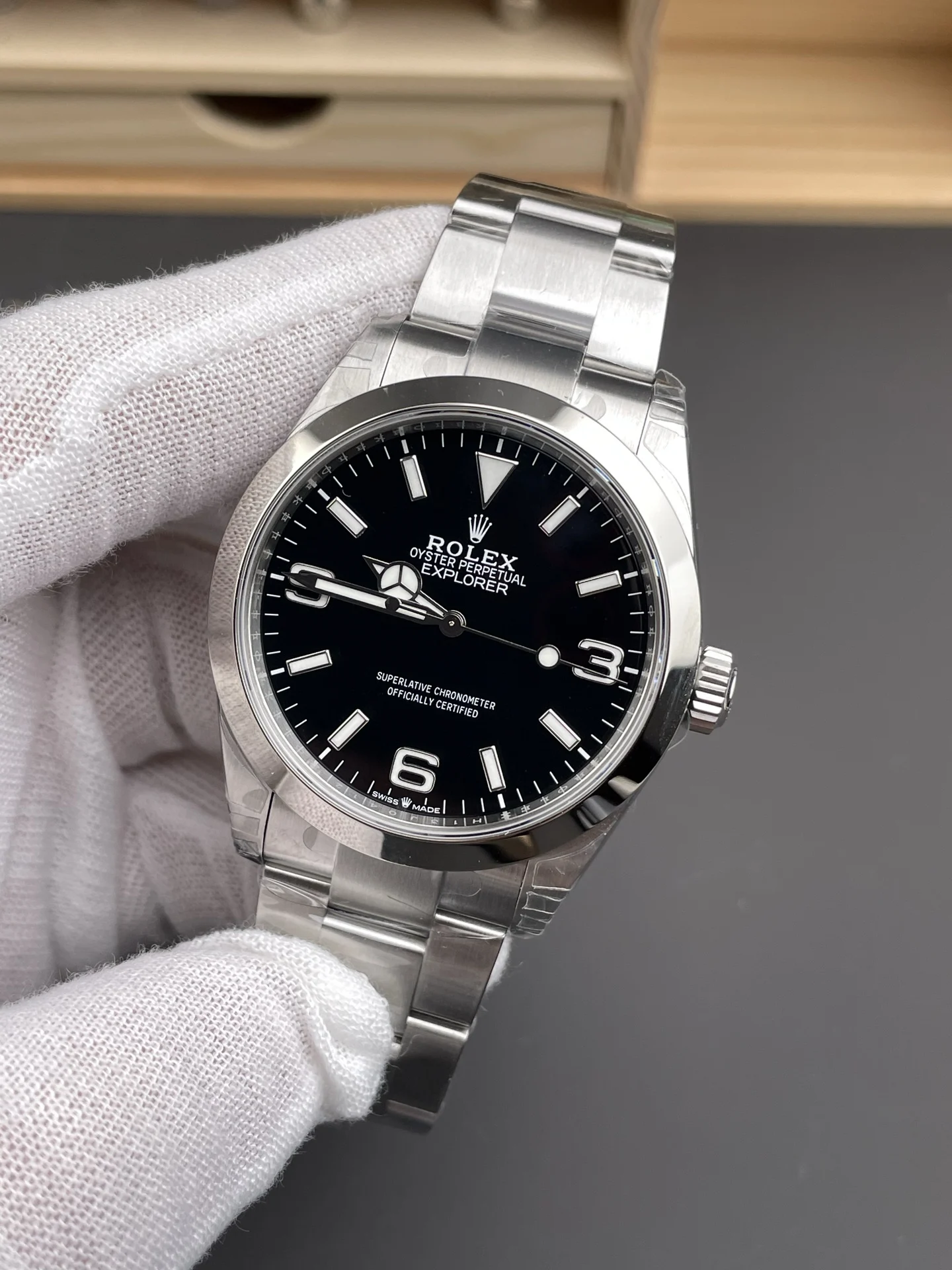 Rolex Explorer 40mm — photographed off the sweep
