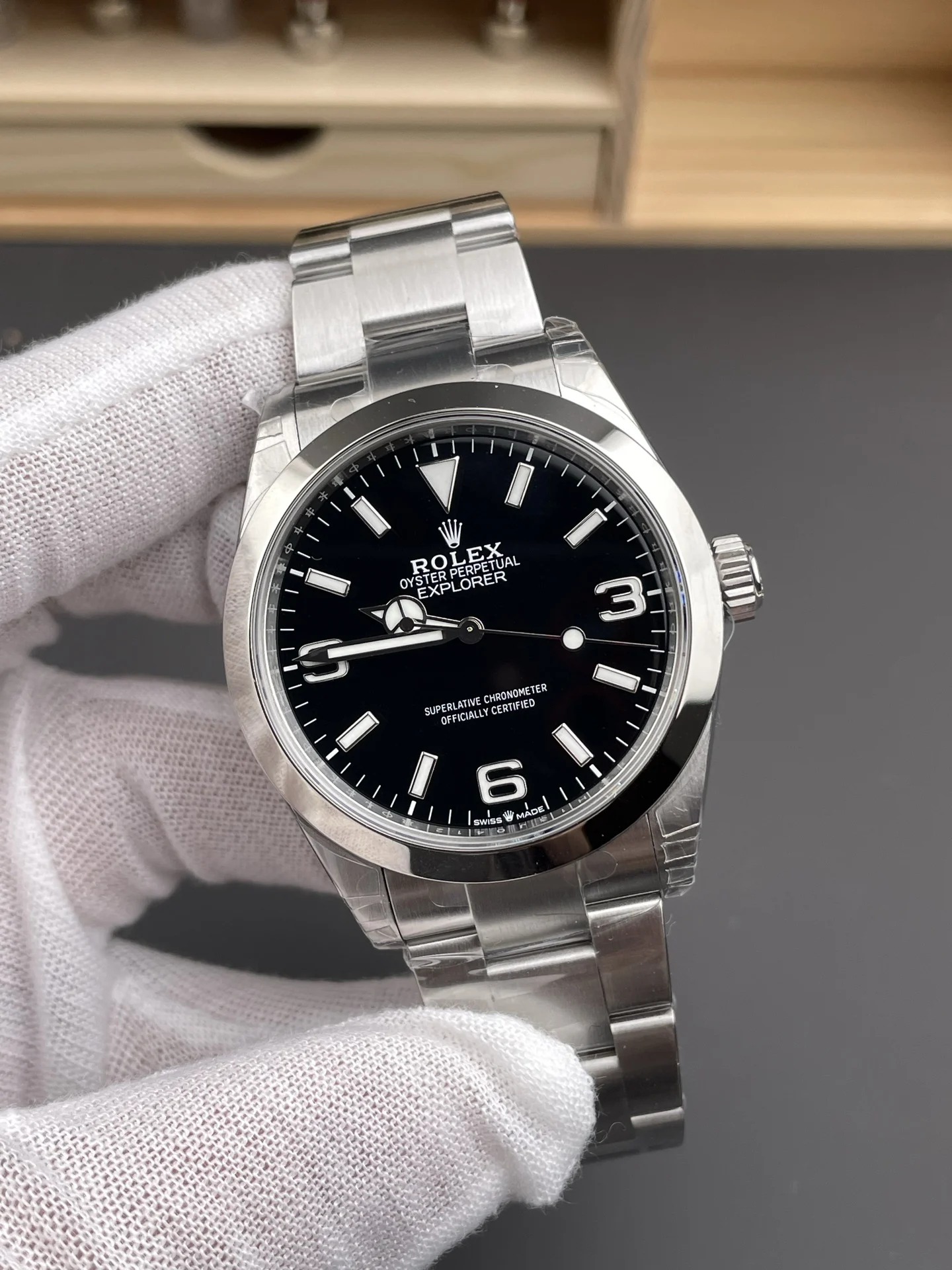 Rolex Explorer 40mm — photographed off the sweep