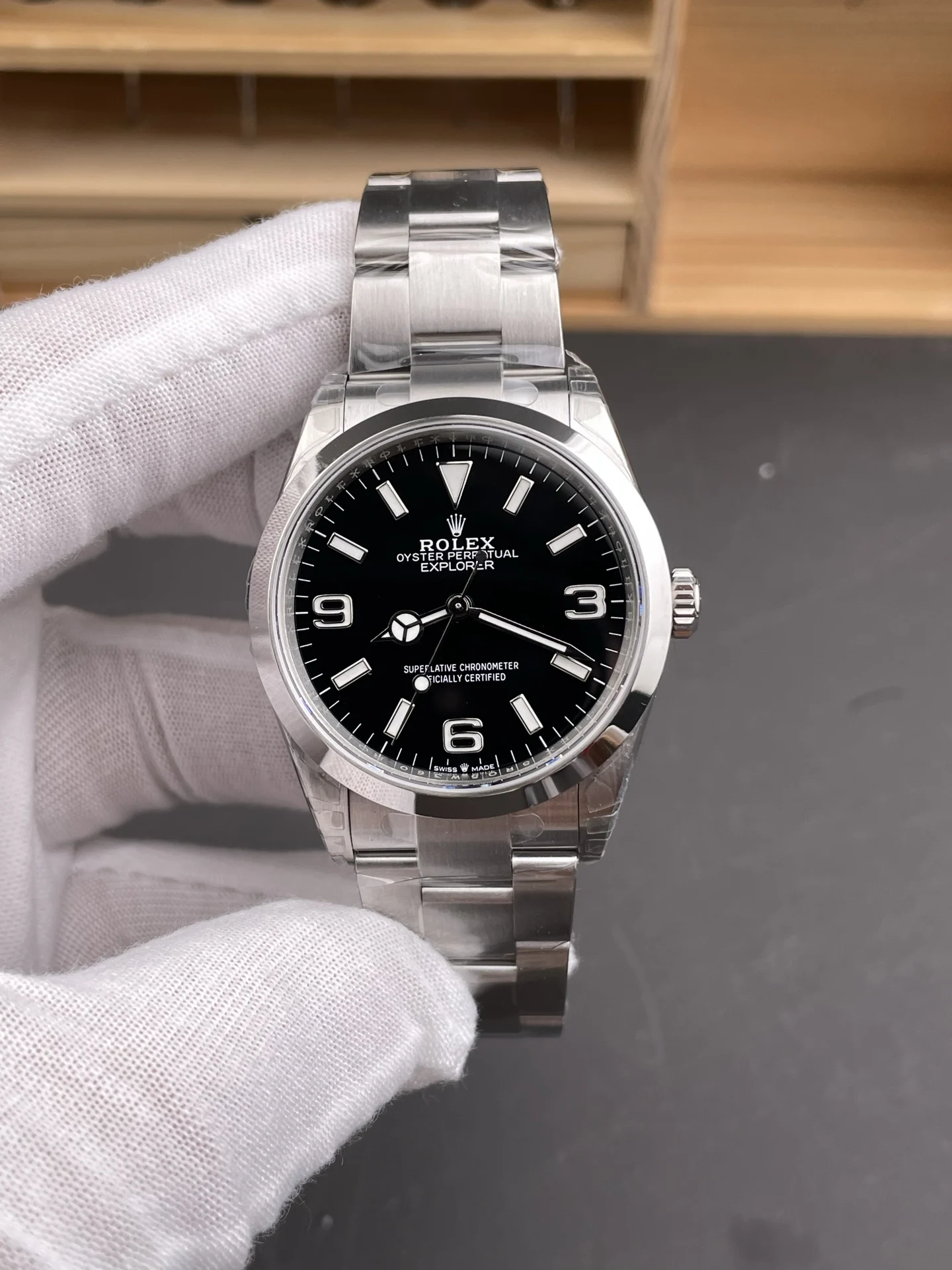 Rolex Explorer Black Dial — photographed off the sweep