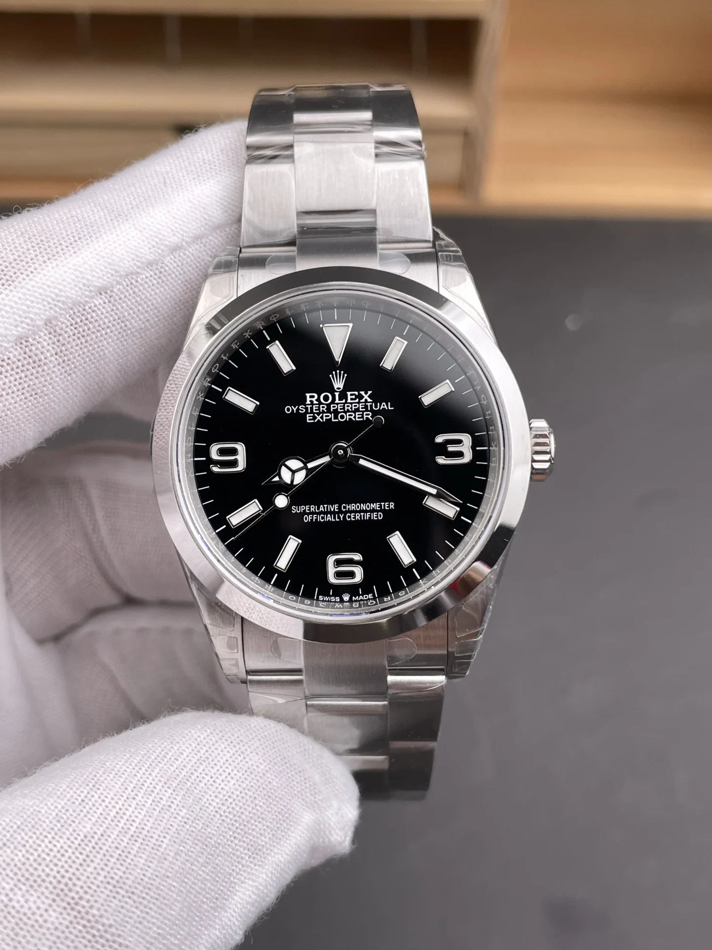 Rolex Explorer Black Dial — photographed off the sweep