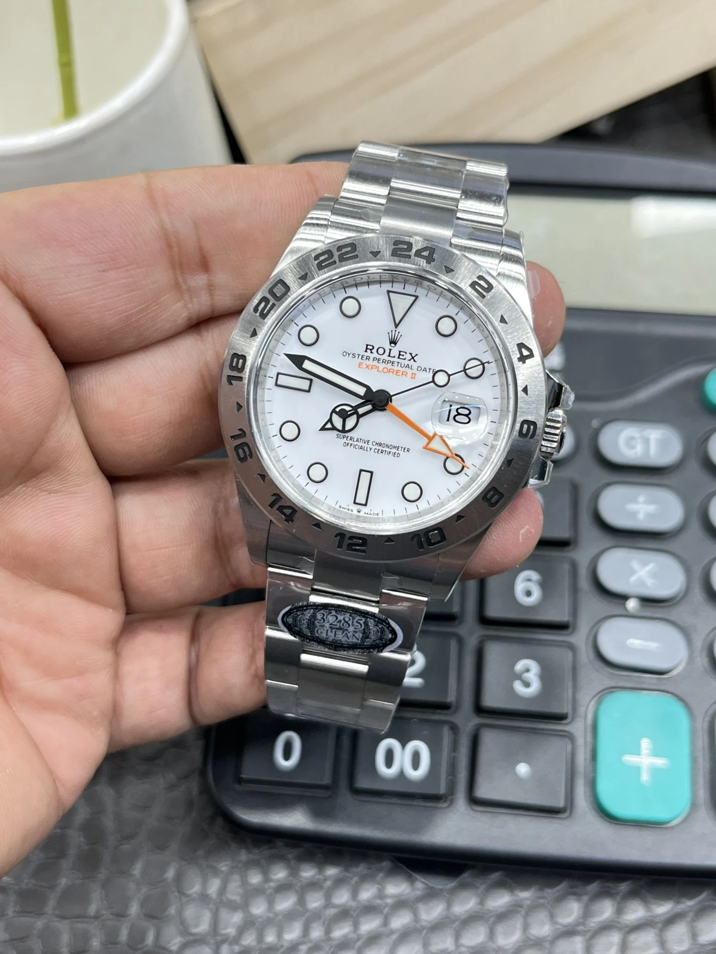 Rolex Explorer II 42mm — photographed off the sweep