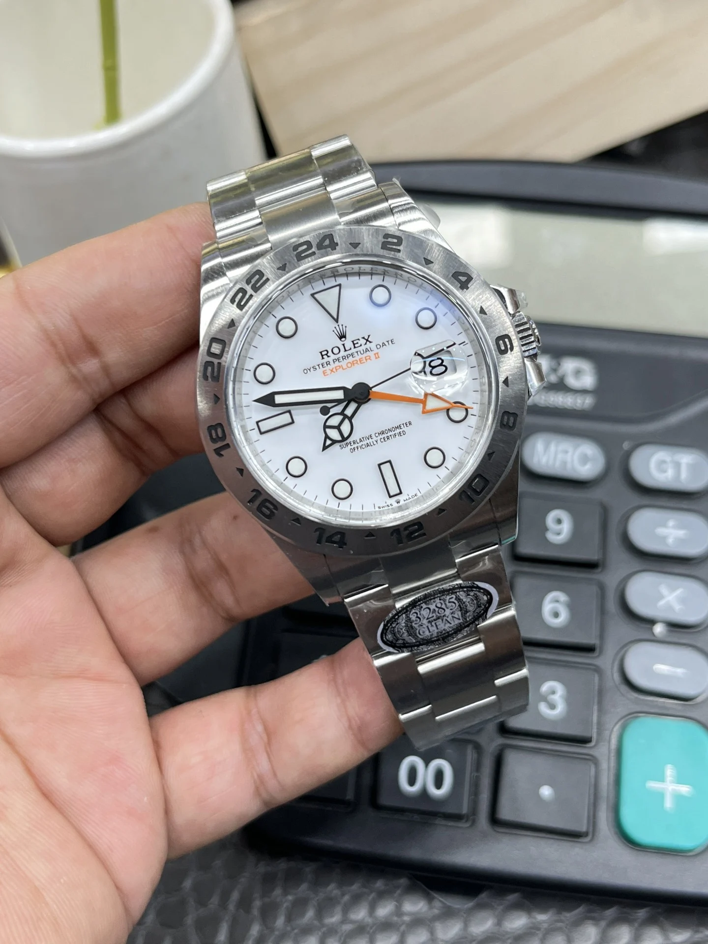 Rolex Explorer II 42mm — photographed off the sweep
