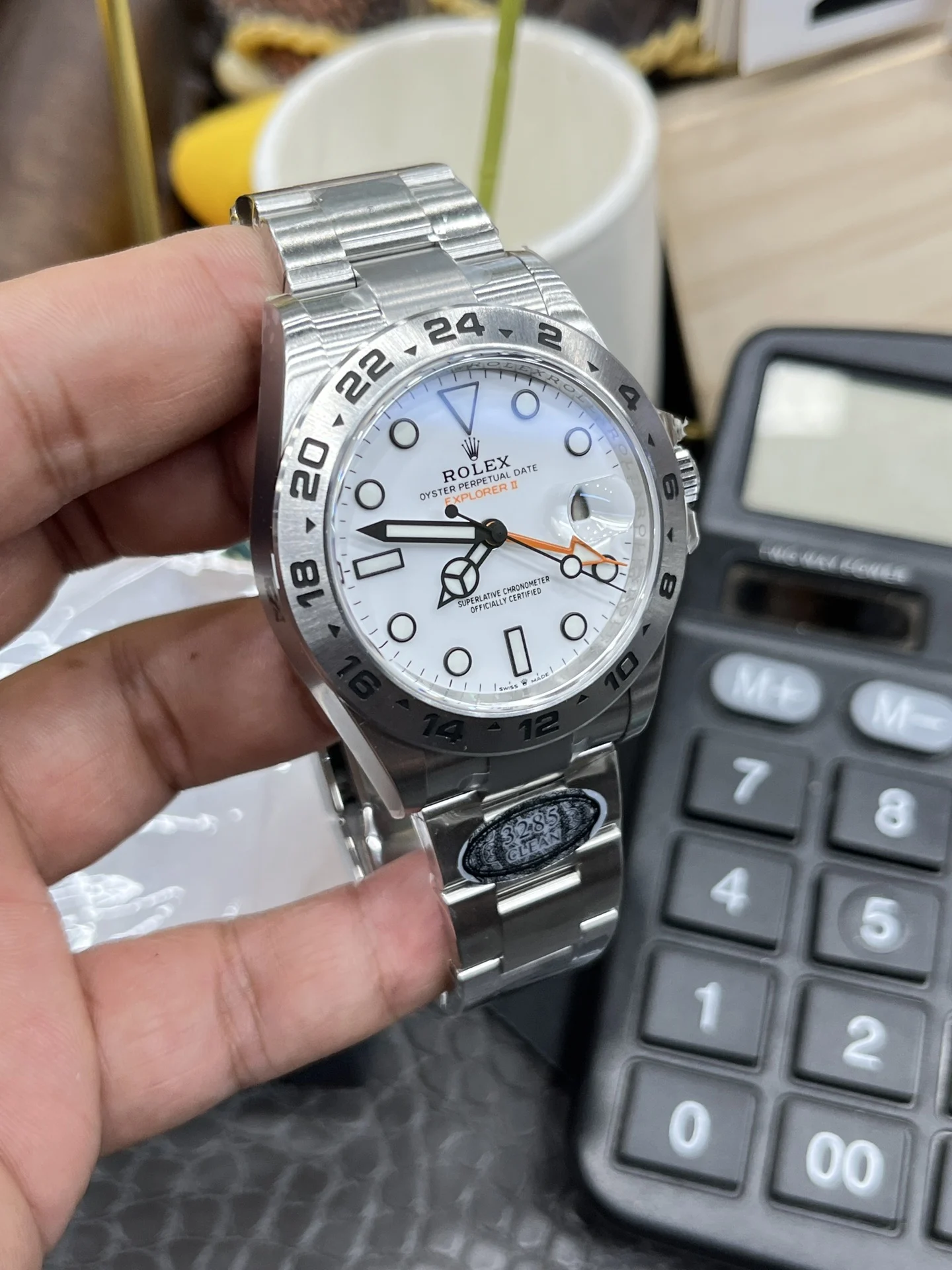 Rolex Explorer II 42mm — photographed off the sweep