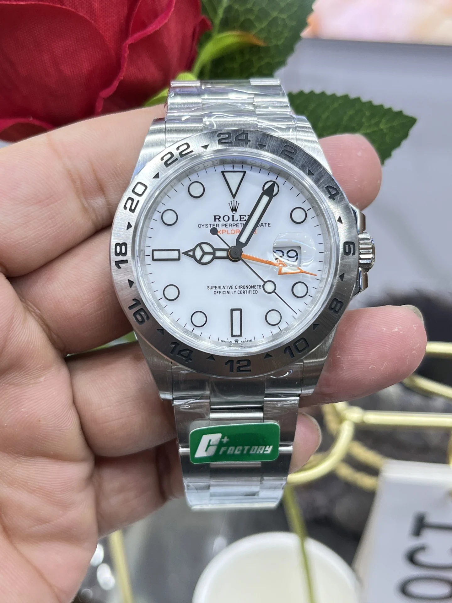 Rolex Explorer II 42mm — photographed off the sweep