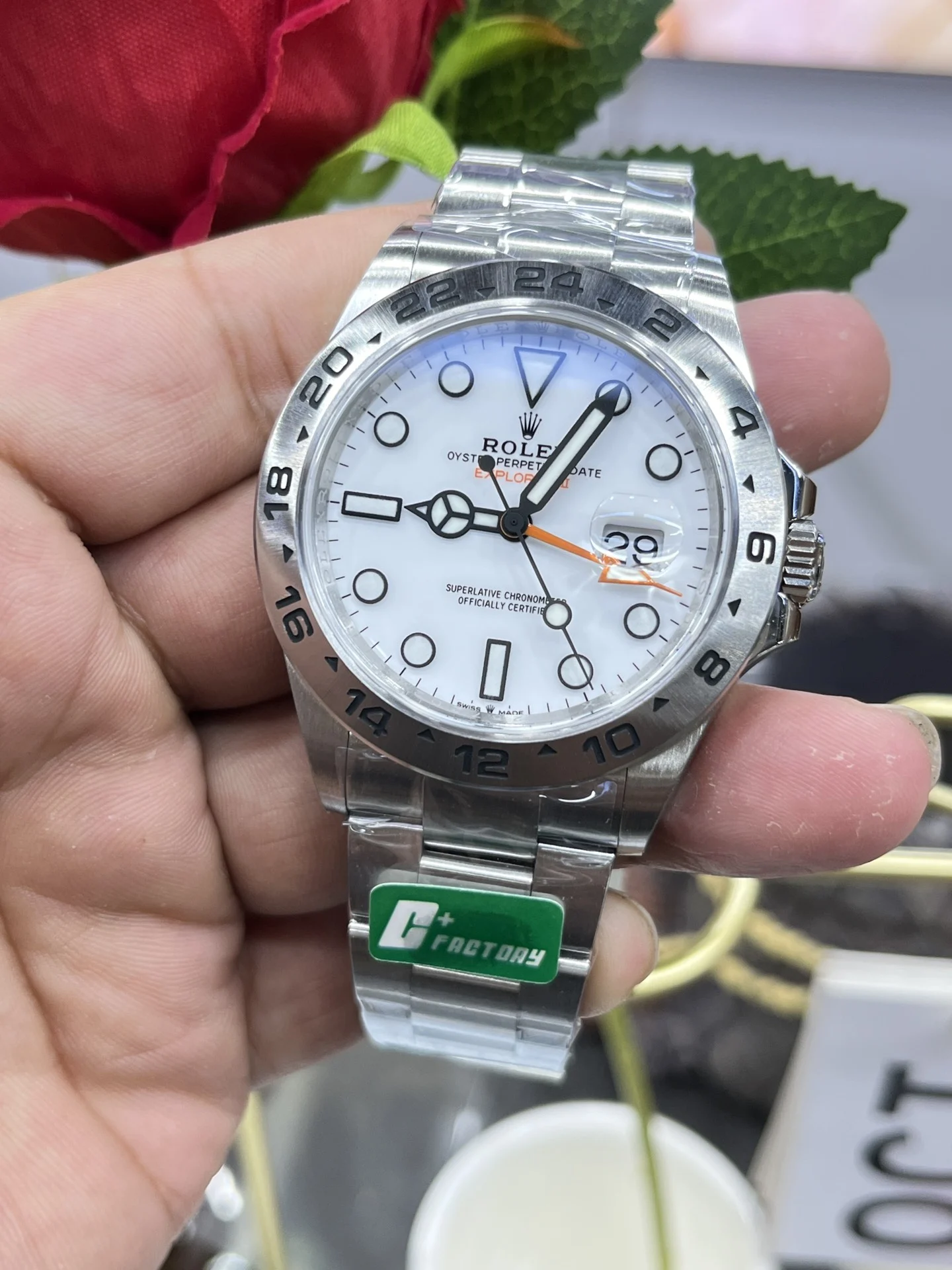 Rolex Explorer II 42mm — photographed off the sweep