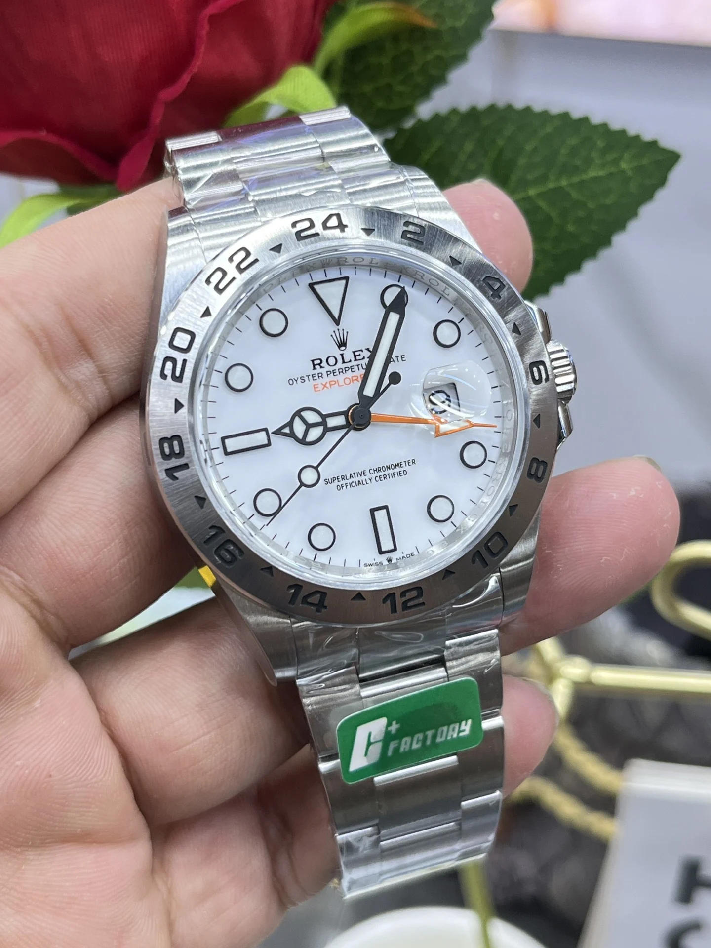 Rolex Explorer II 42mm — photographed off the sweep