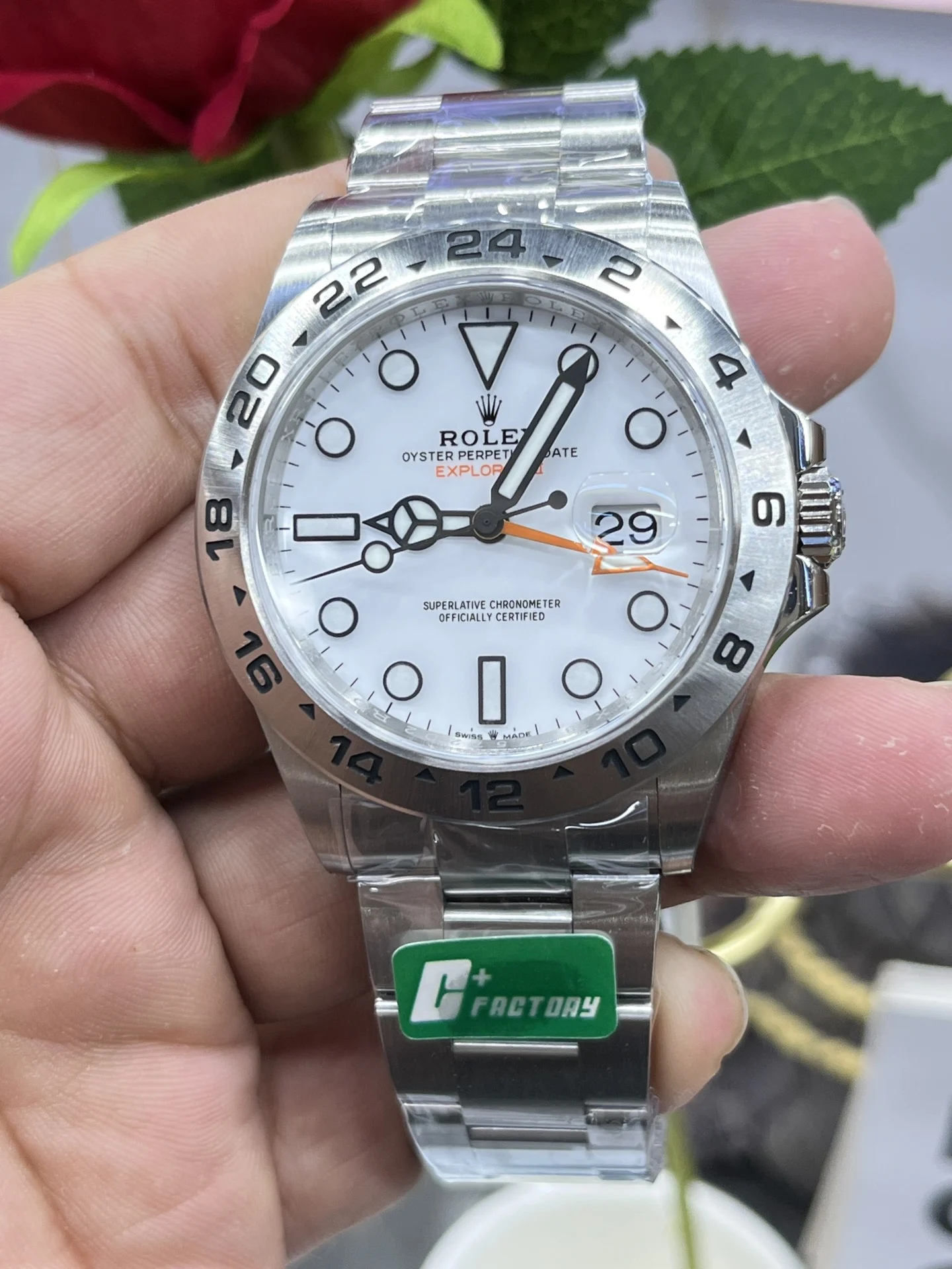 Rolex Explorer II 42mm — photographed off the sweep