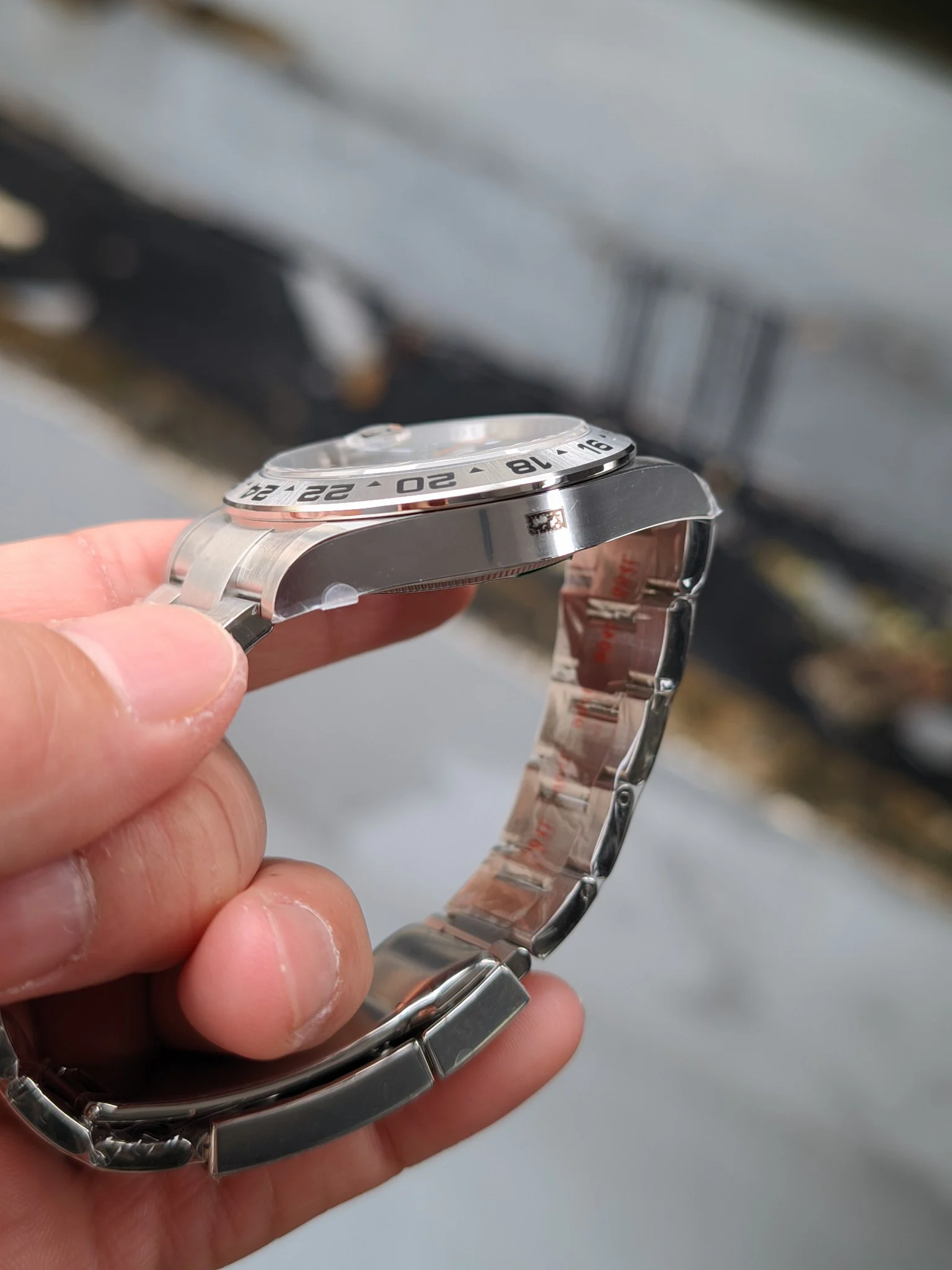 Rolex Explorer II Black Dial 126710 42mm — photographed off the sweep