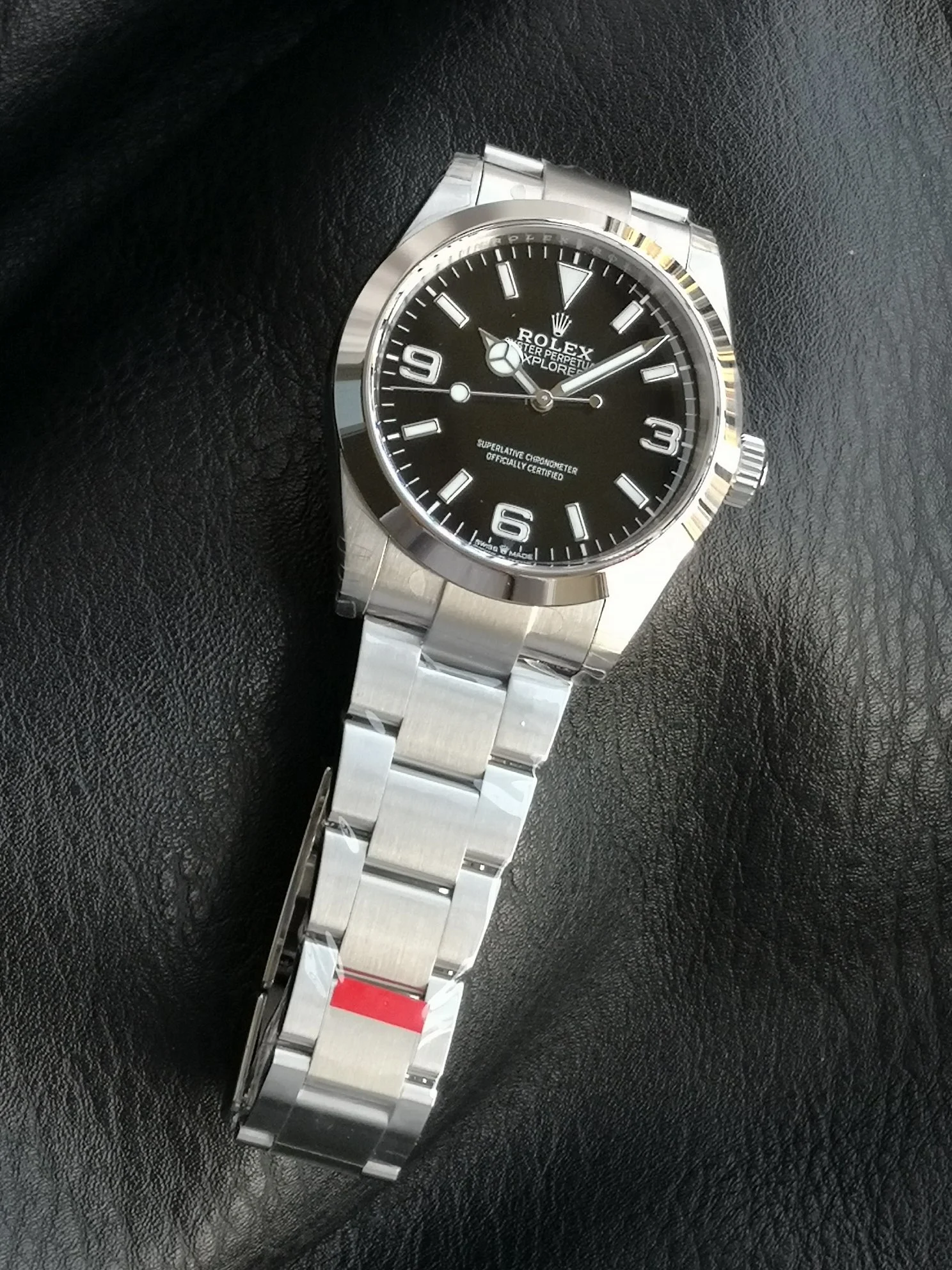 Rolex Explorer Steel — photographed off the sweep