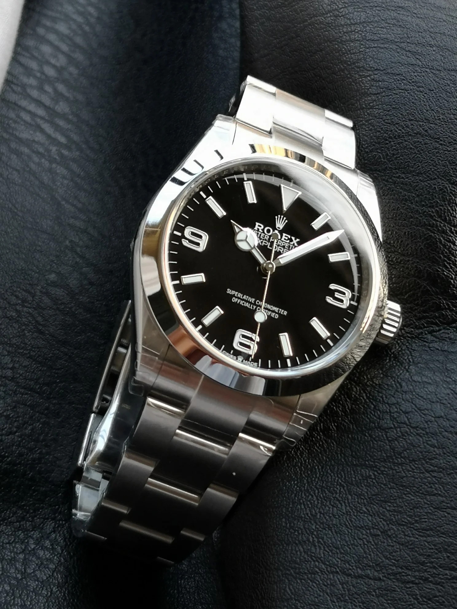 Rolex Explorer Steel — photographed off the sweep