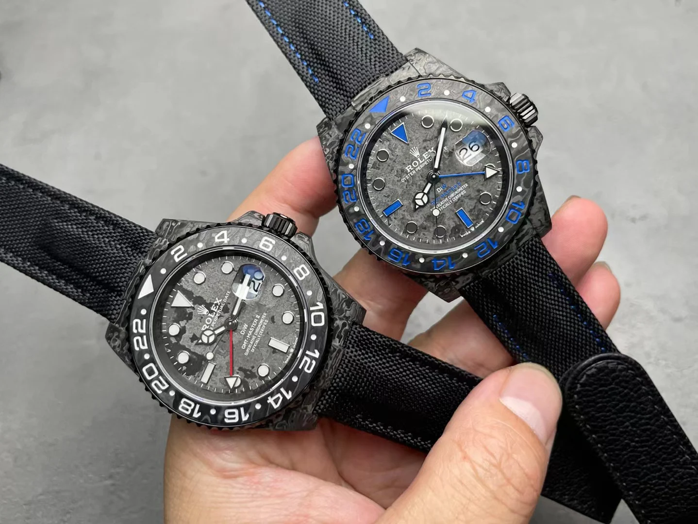Rolex GMT-Master Carbon — photographed off the sweep