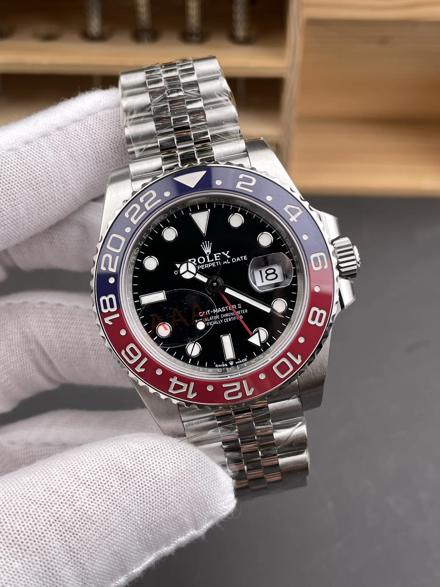 Rolex GMT-Master Coke 40mm — photographed off the sweep